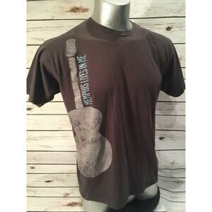 Memphis Lives in Me TN Tennessee Acoustic Guitar Shirt Rock Roll Country Band